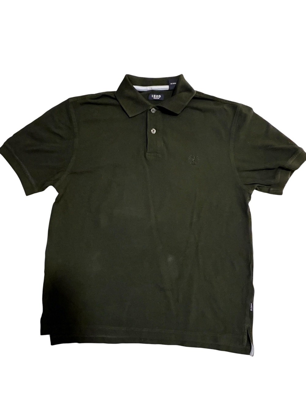 IZOD Silk Wash Dark Olive Green Polo Shirt Men’s Small